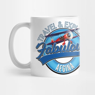 Travel explore fabulous Aegina logo Mug